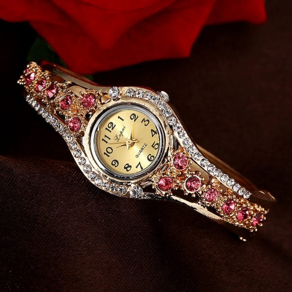 Fashion watch with diamonds