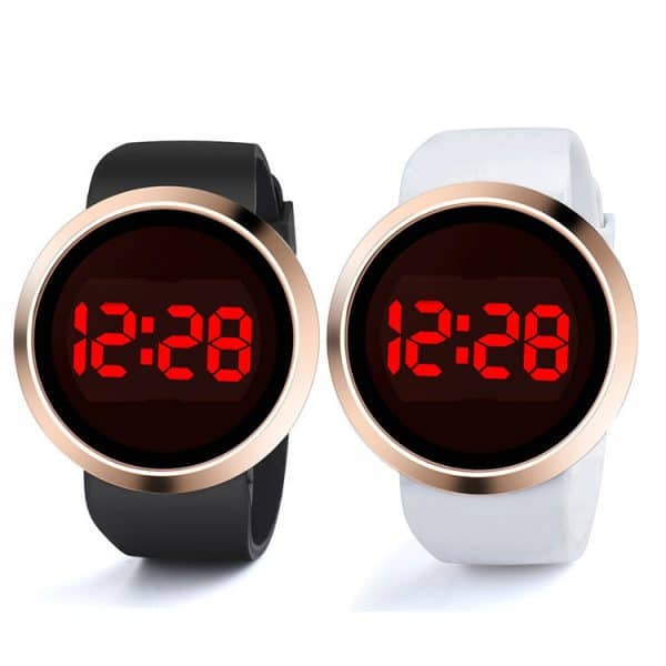 LED electronic couple watch