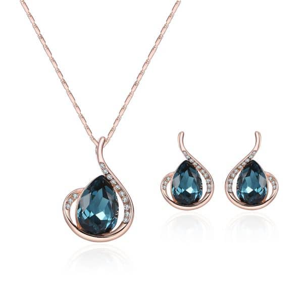 Diamond Crystal Necklace And Earrings